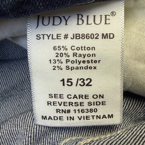 Judy Blue High Waist Straight Denim Jeans Womens 15/32 Stretch Blue JB8602 - Picture 9 of 9